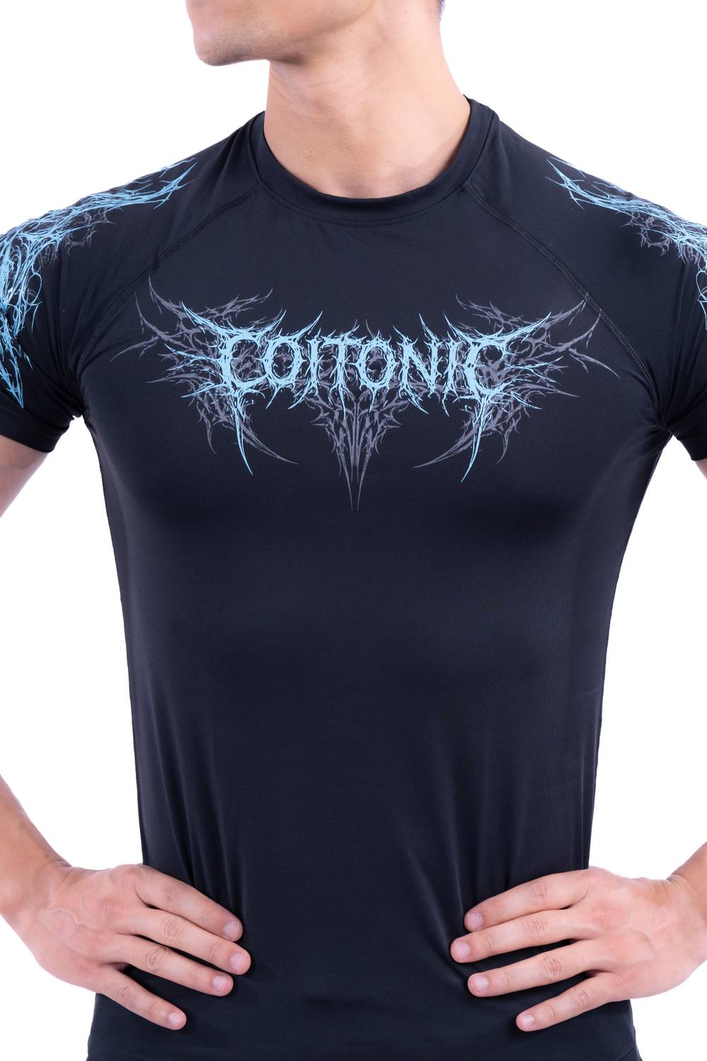 COITONIC Men Black Round Neck T-Shirt - Image 4