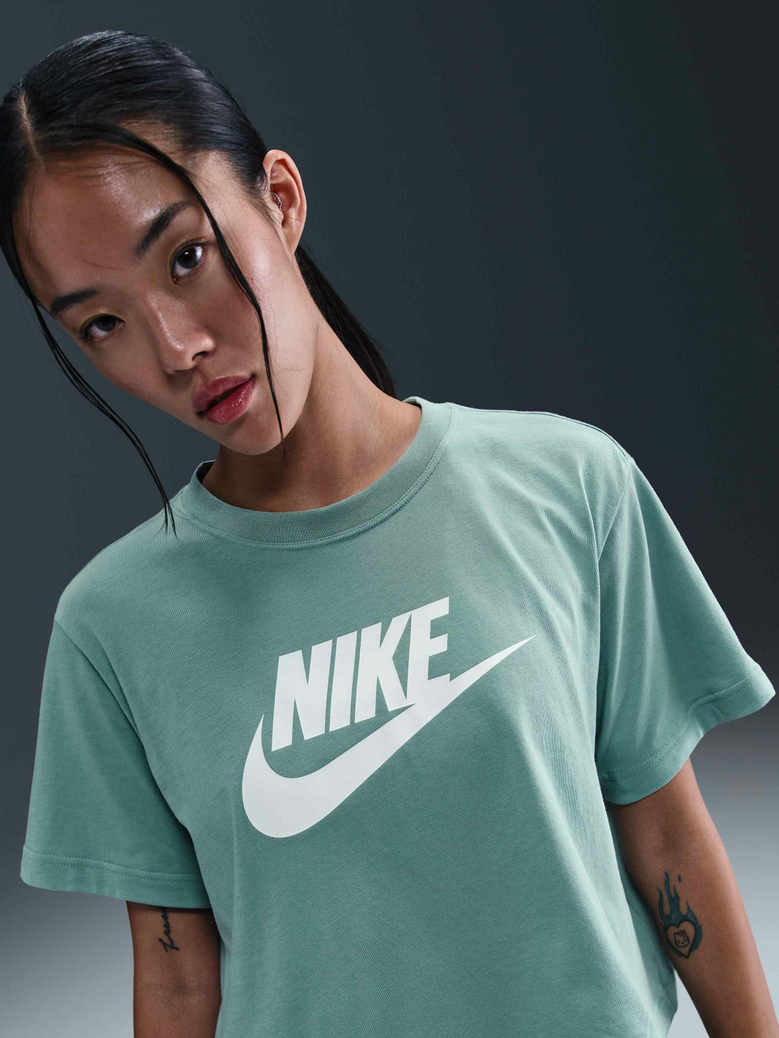 dark teal green nike shirt