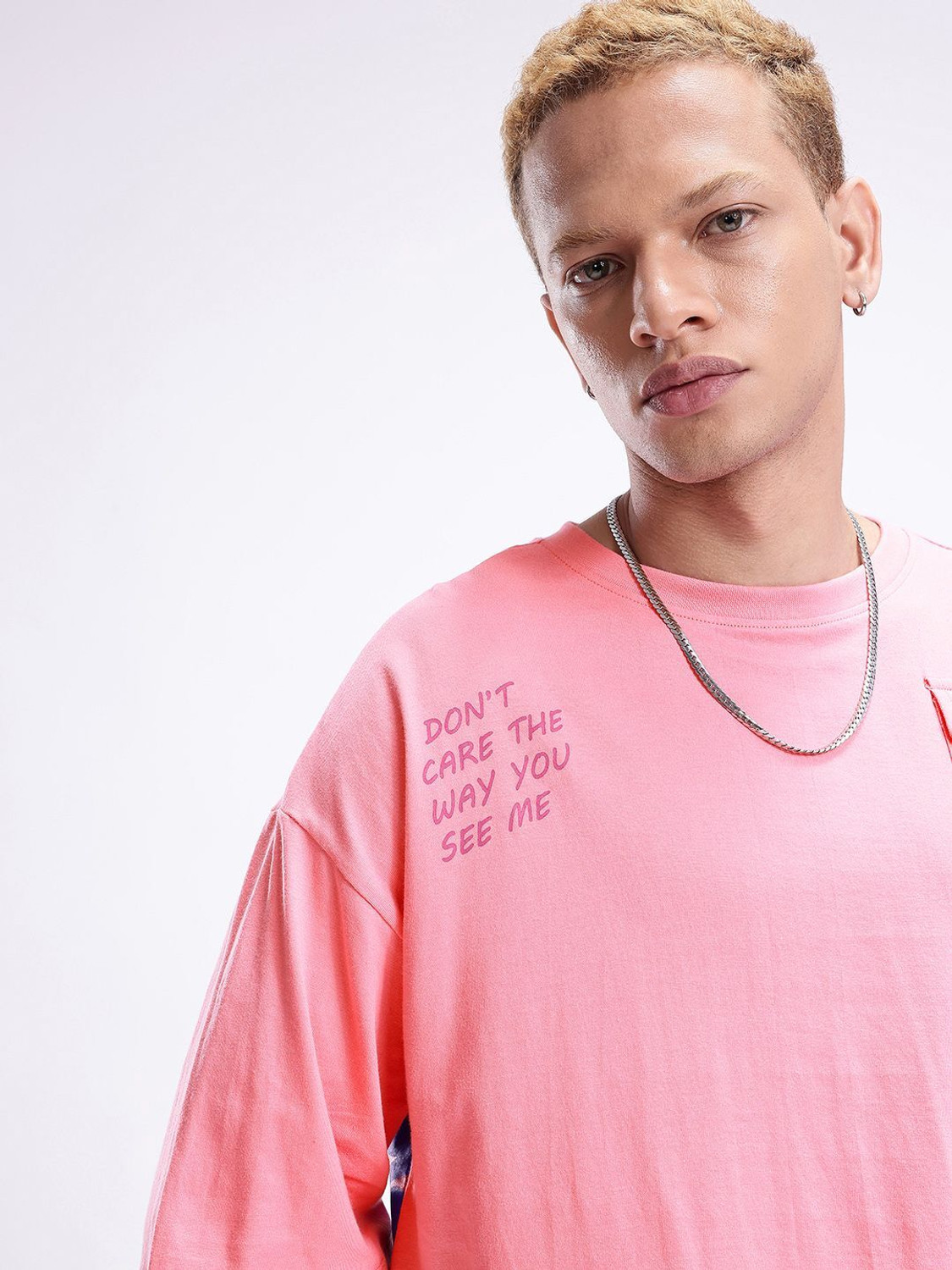 Image of Kook N Keech Printed Men Round Neck Pink T-Shirt