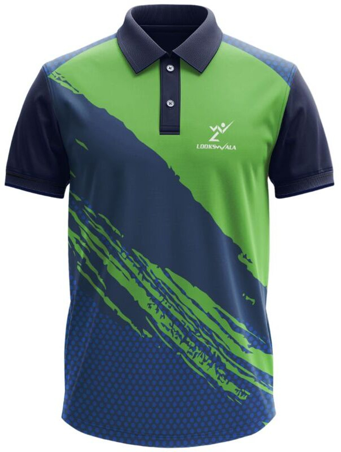 Image of lookswala Solid Men Polo Neck Multicolor T-Shirt