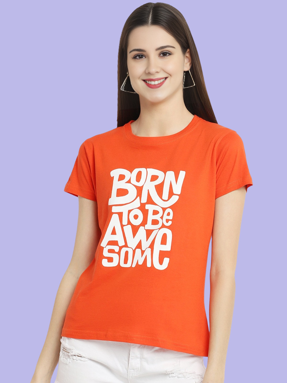 Image of METRONAUT Graphic Print Women Round Neck Multicolor T-Shirt