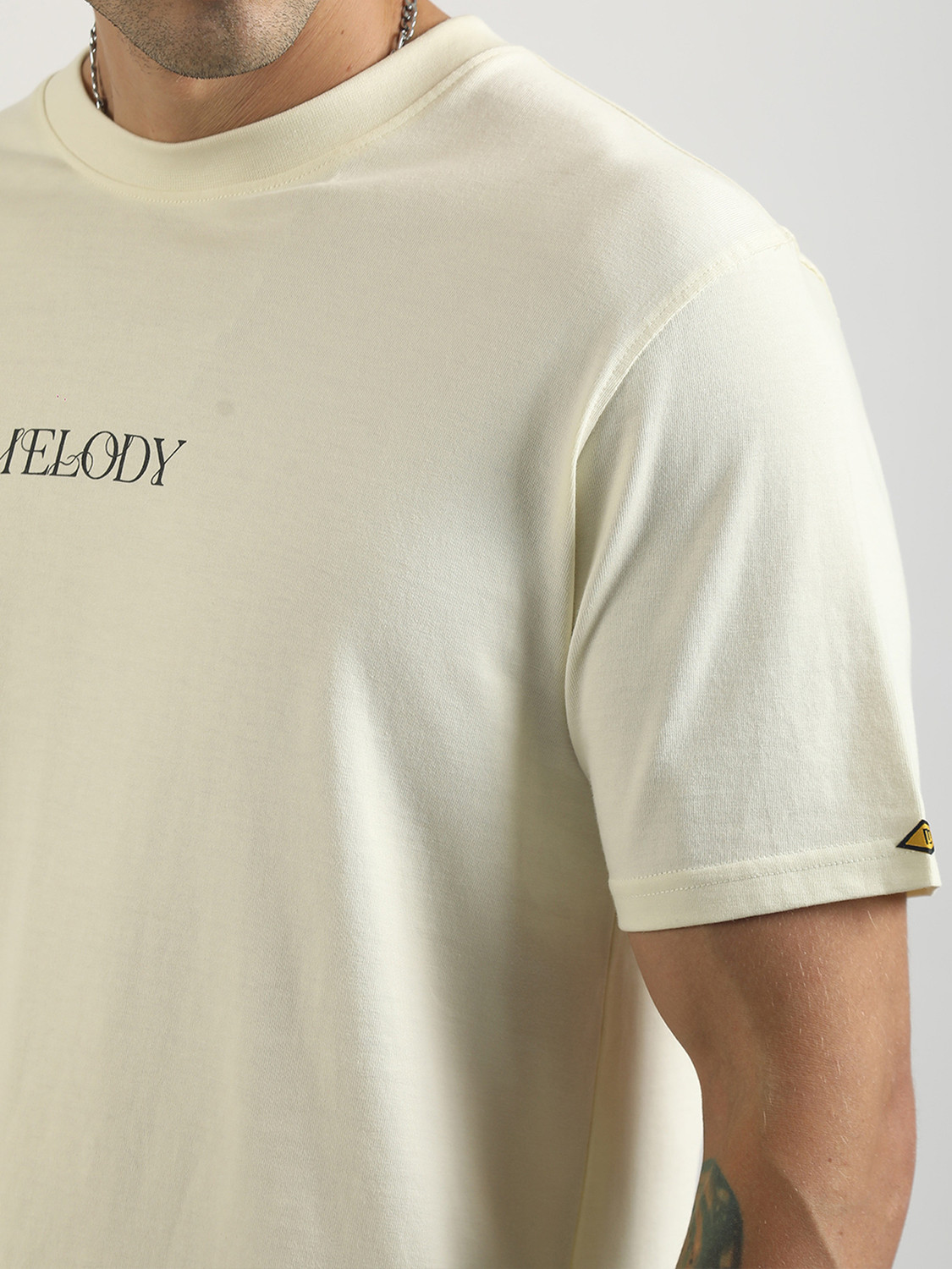 Image of MANIAC Men Printed Round Neck Pure Cotton White, Black, Green T-Shirt