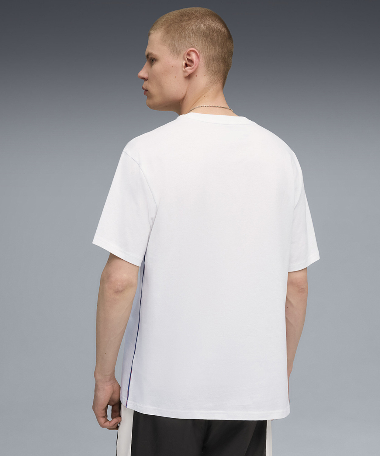 Image of PUMA Printed Men Crew Neck White T-Shirt