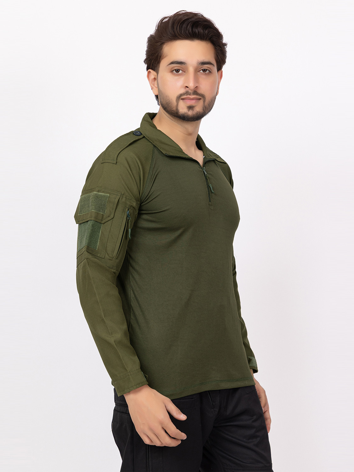 Image of rangers Solid Men Polo Neck Green T-Shirt