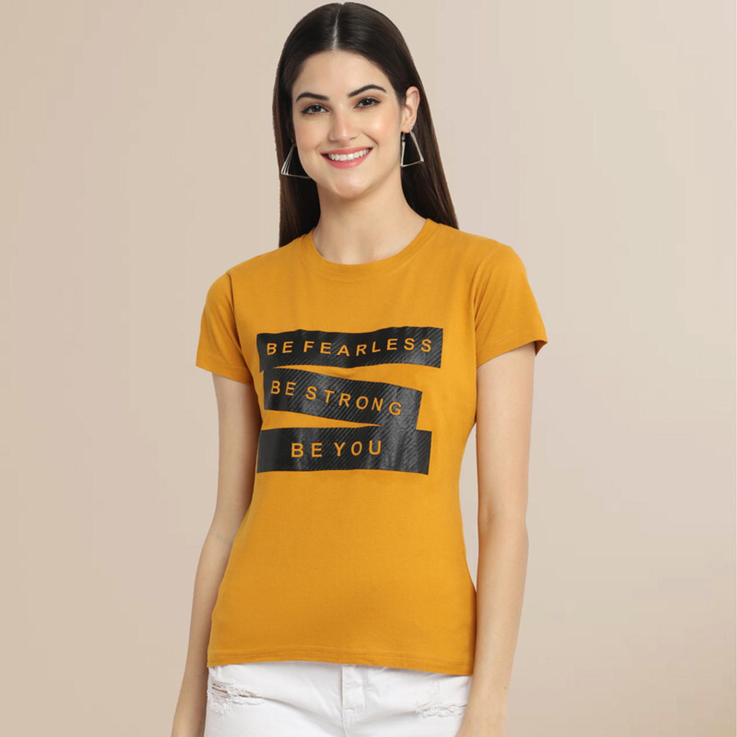 Image of METRONAUT Printed Women Round Neck Multicolor T-Shirt