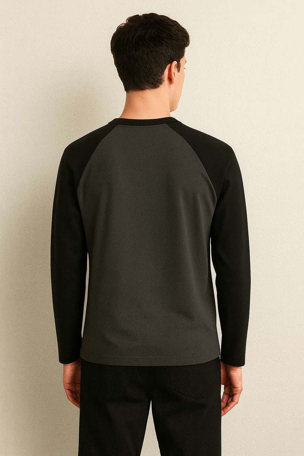 Image of EraandEdge Solid Men Round Neck Grey T-Shirt