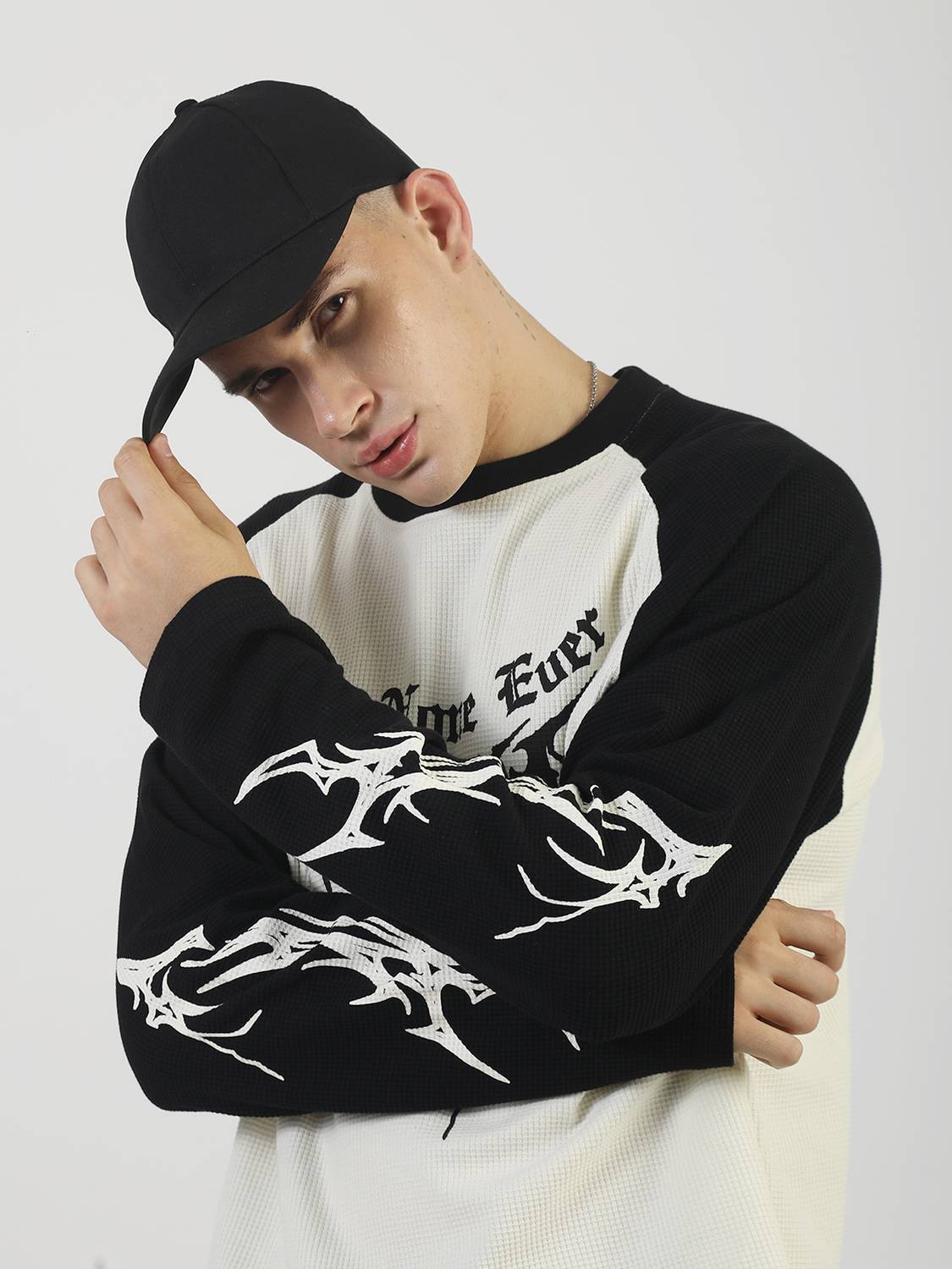 MANIAC Printed Men Round Neck White T-Shirt - Image 3