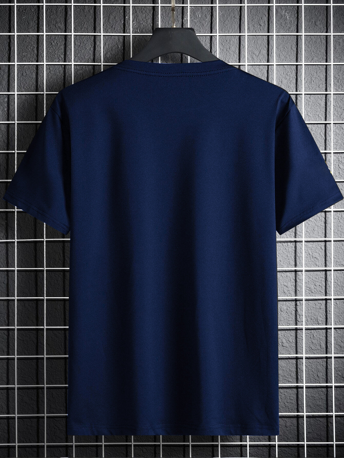 Image of Vigilante Solid Men Round Neck Dark Blue T-Shirt