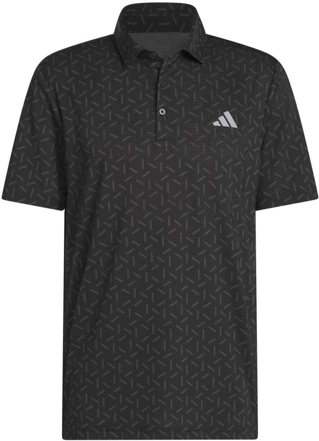 Image of ADIDAS Printed Men Polo Neck Black T-Shirt