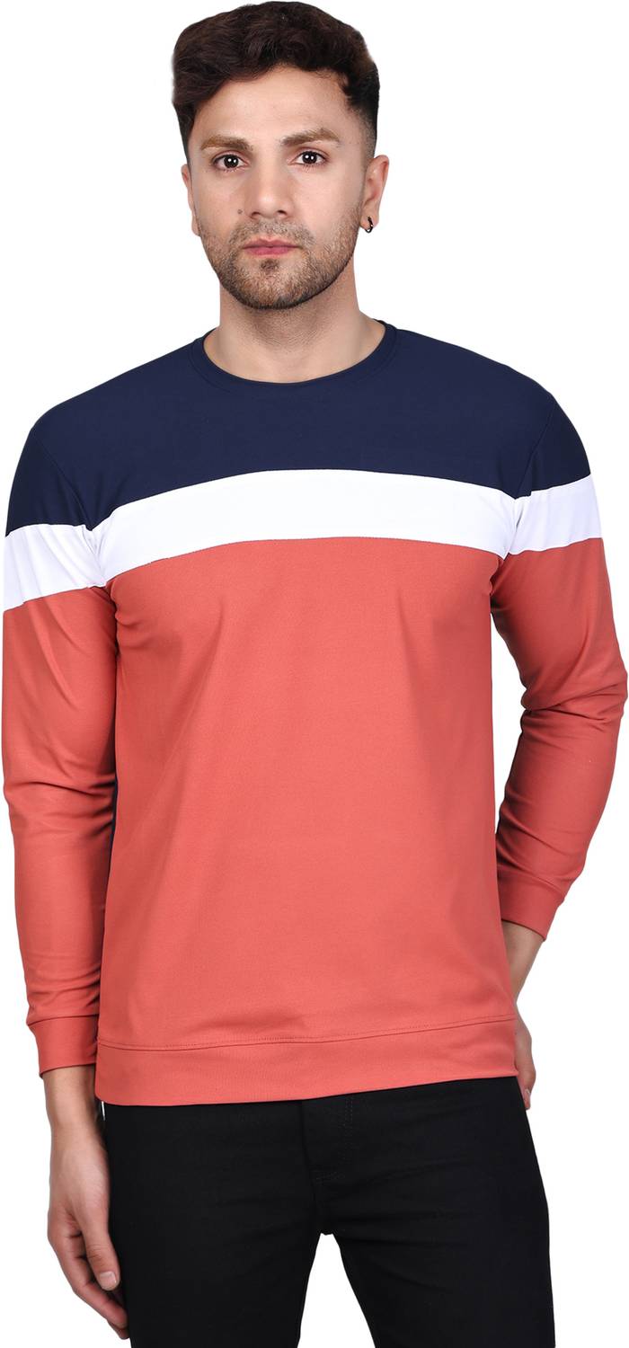 BADOS Colorblock Men Round Neck Multicolor T-Shirt