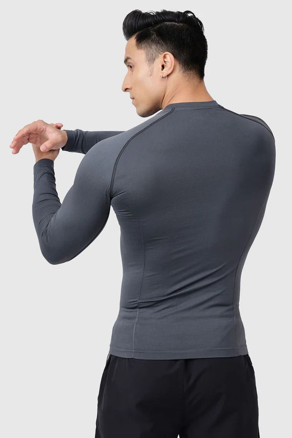 Image of FuaarK Solid Men Round Neck Grey T-Shirt