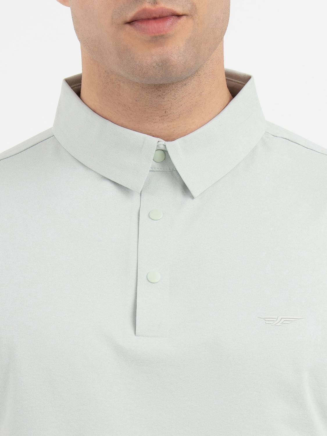 RED TAPE Men Polo Neck Light Green T-Shirt - Image 4