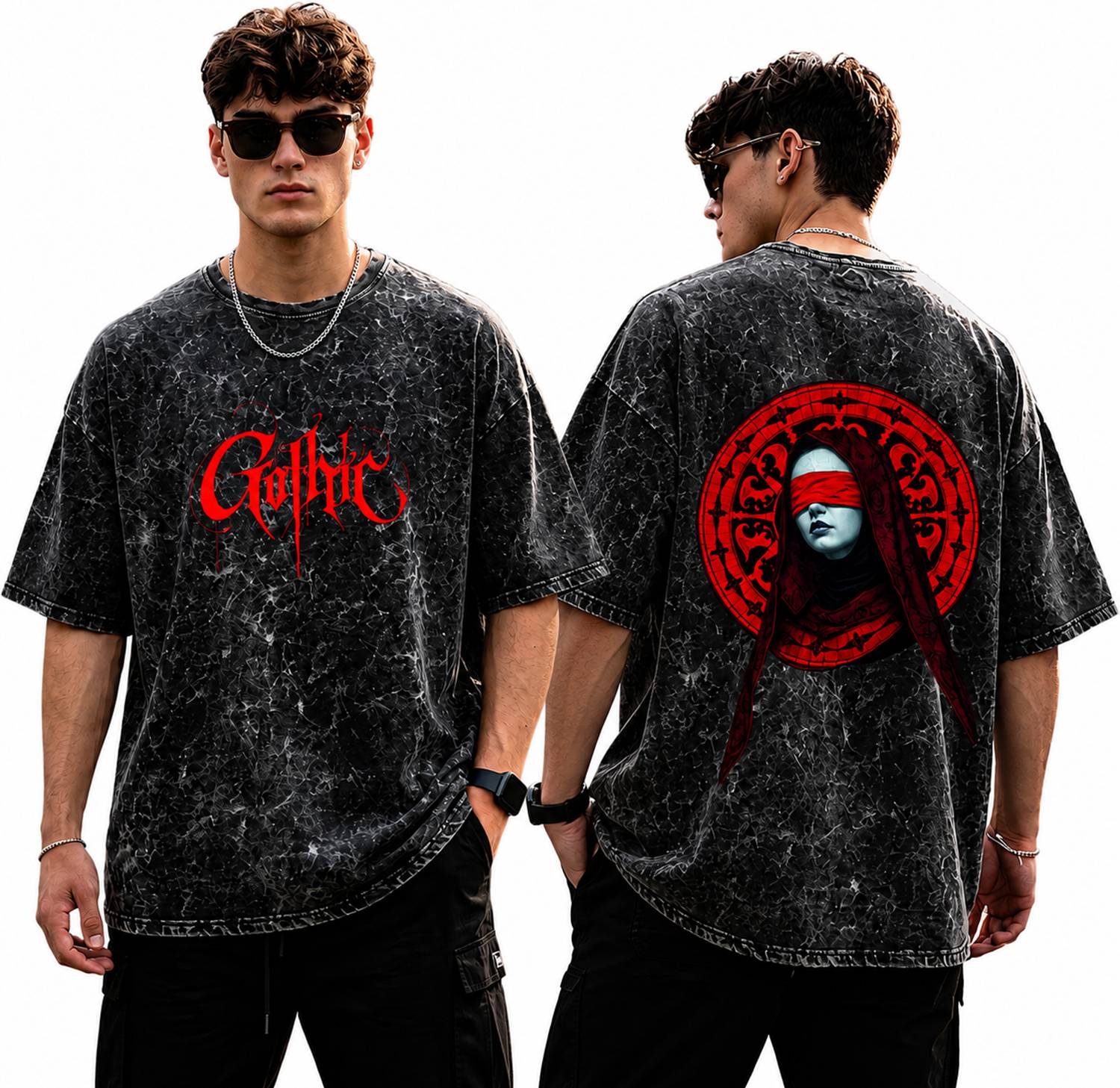 Artory Men Black Crew Neck Printed T-Shirt - Image 1