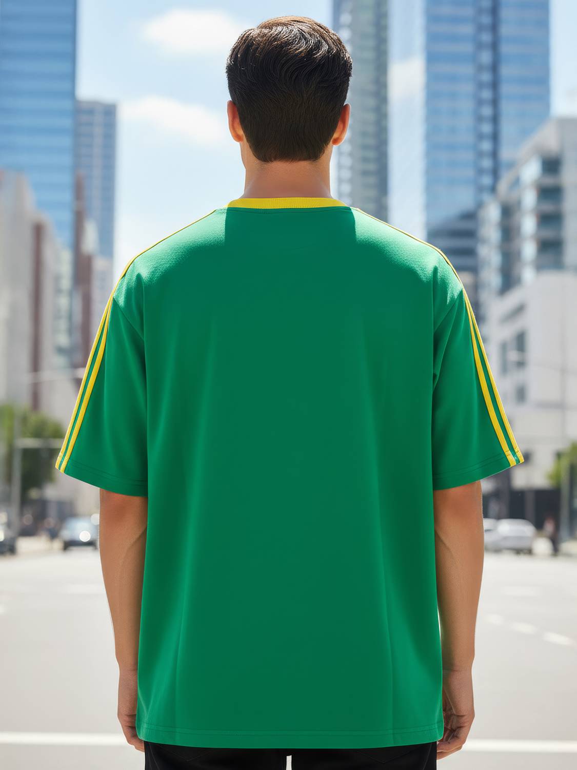 TOM MILTON Men Green T-Shirt - Image 2