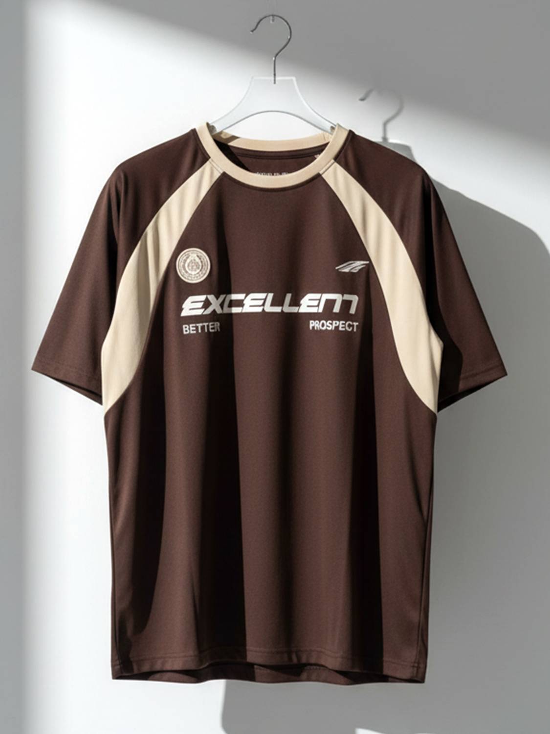 Jump Cuts Typography Men Brown T-Shirt
