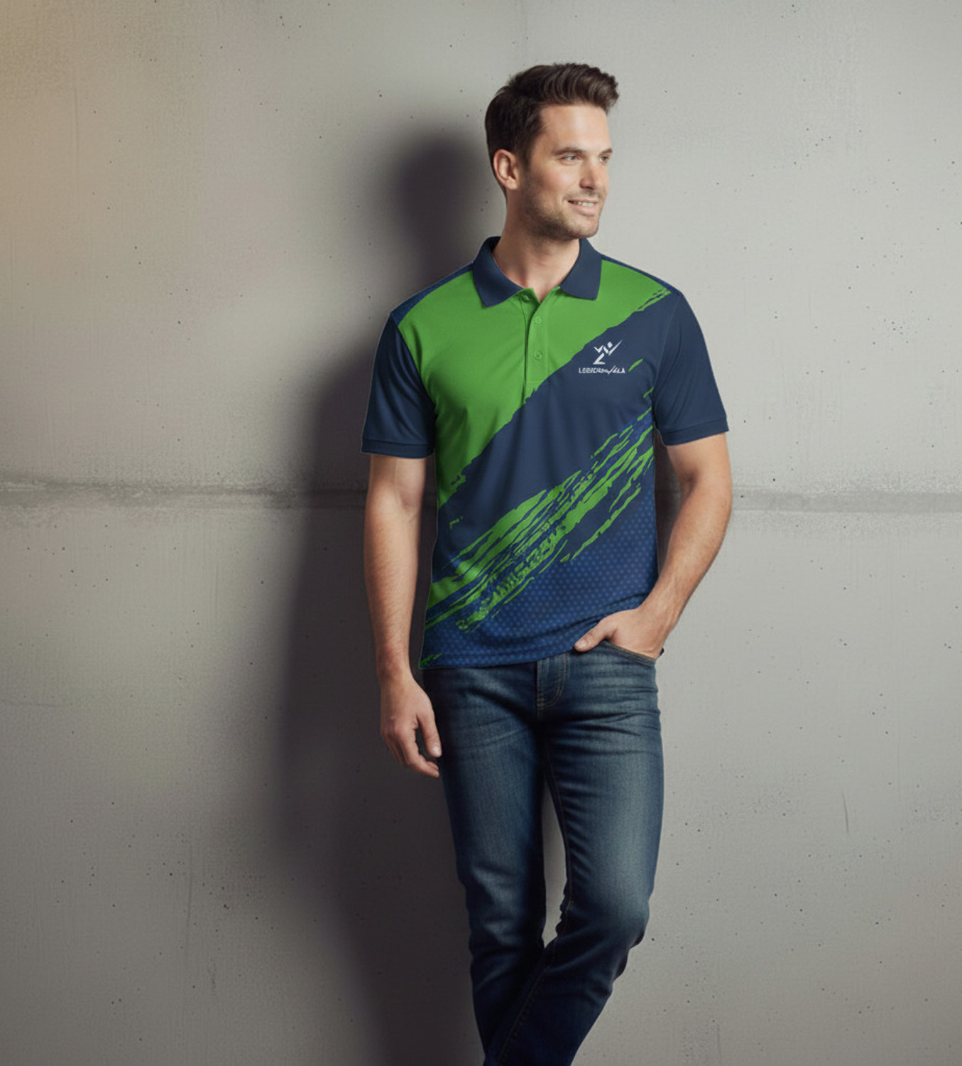 Image of lookswala Solid Men Polo Neck Multicolor T-Shirt