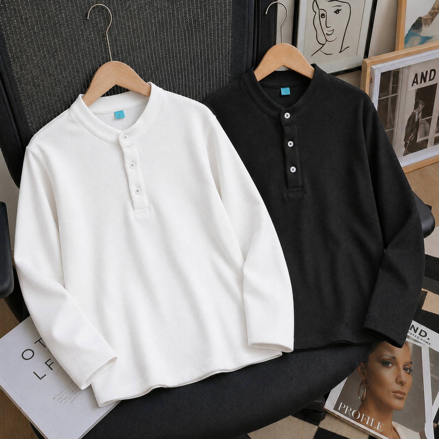 Try Colorblock Men Polo Neck White T-Shirt Pack of 2 - Image 1
