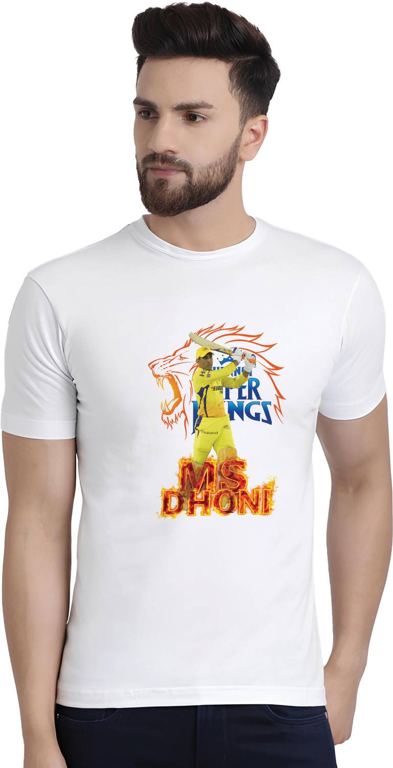 Binayak Graphic Print Men Round Neck White T-Shirt