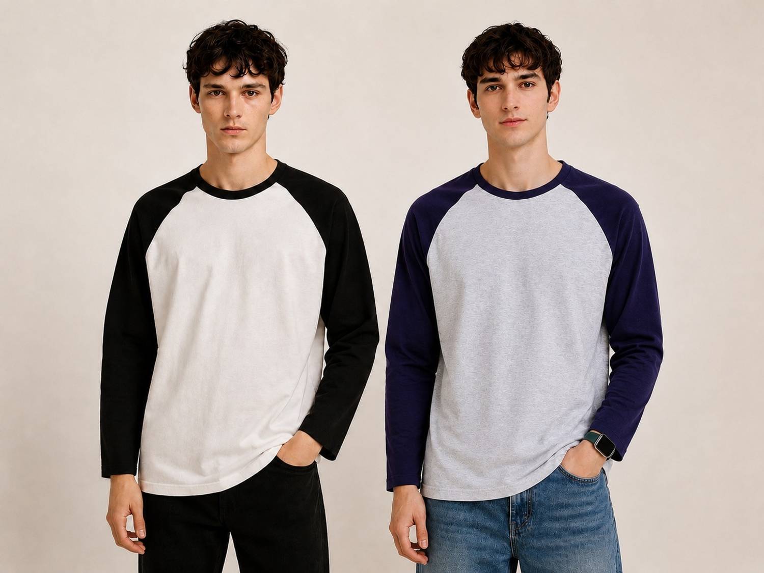 MK Digital Colorblock Men Round Neck Multicolor T-Shirt Pack of 2