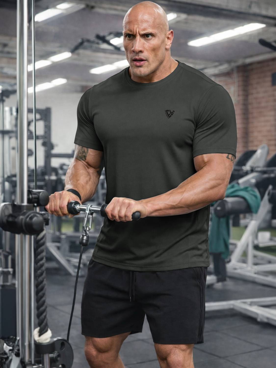 EyeBogler Men Solid Round Neck Polyester Grey T-Shirt