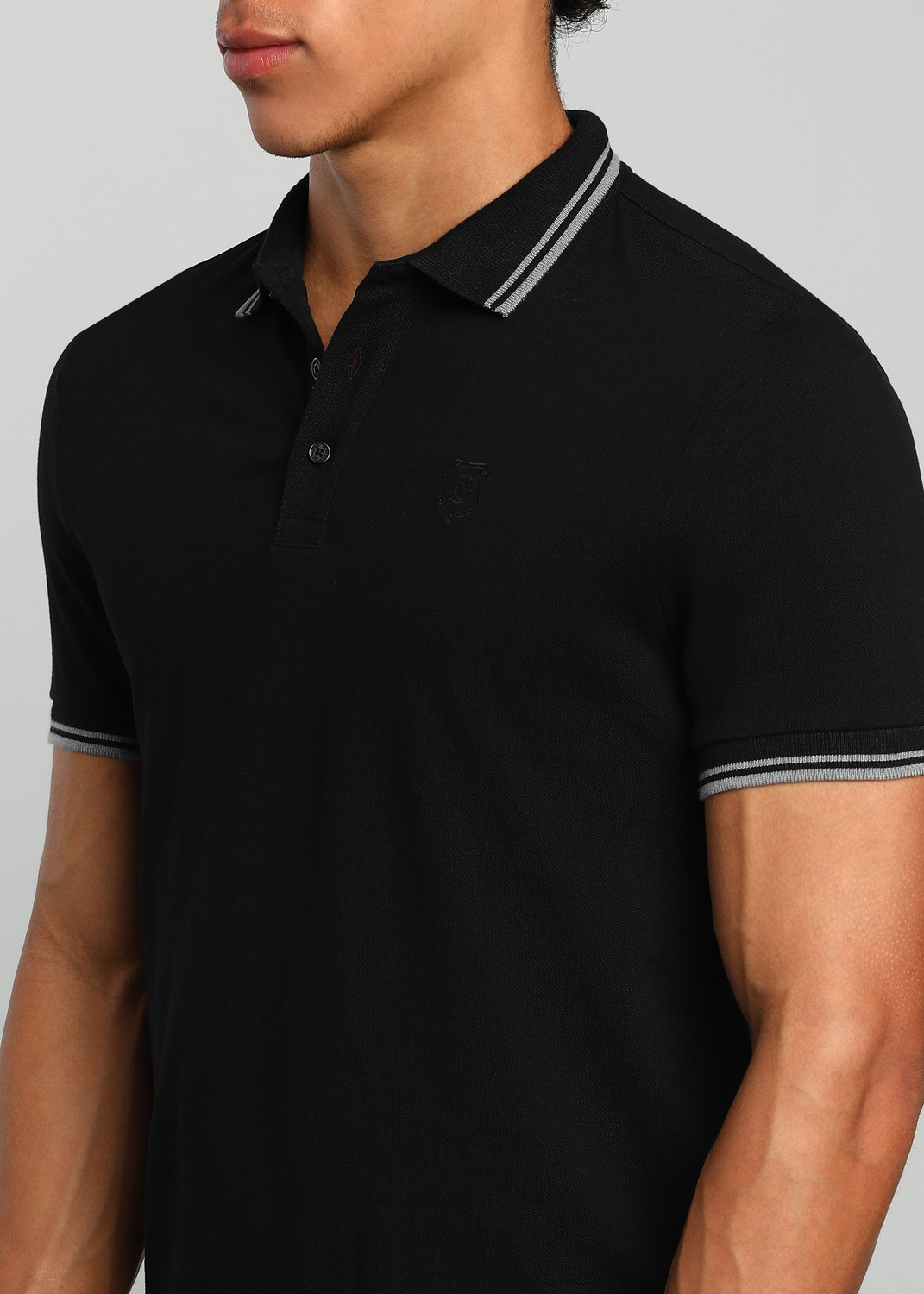 Image of BEING HUMAN Solid Men Polo Neck Yellow T-Shirt