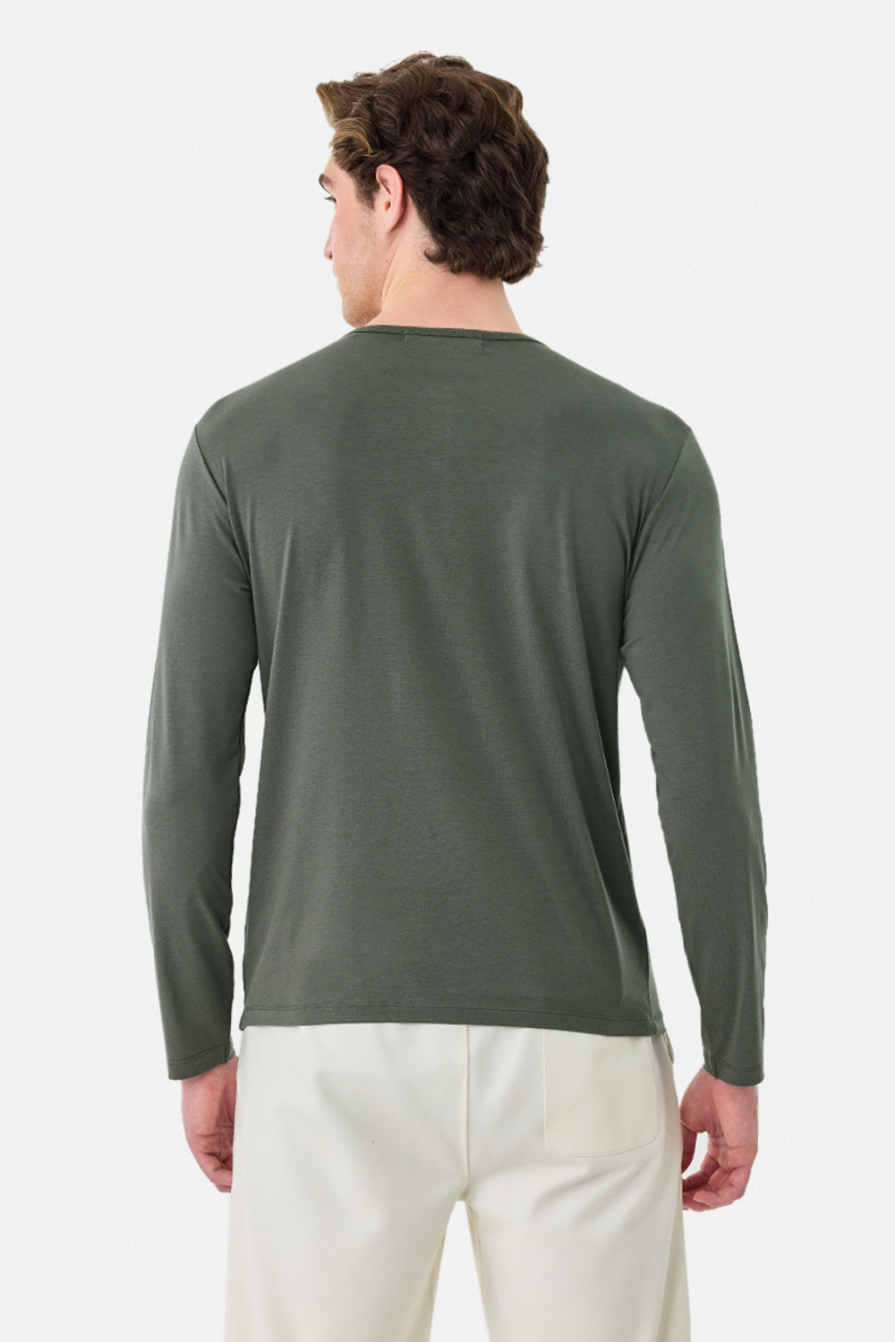 Image of Snitch Solid Men Henley Neck Grey T-Shirt