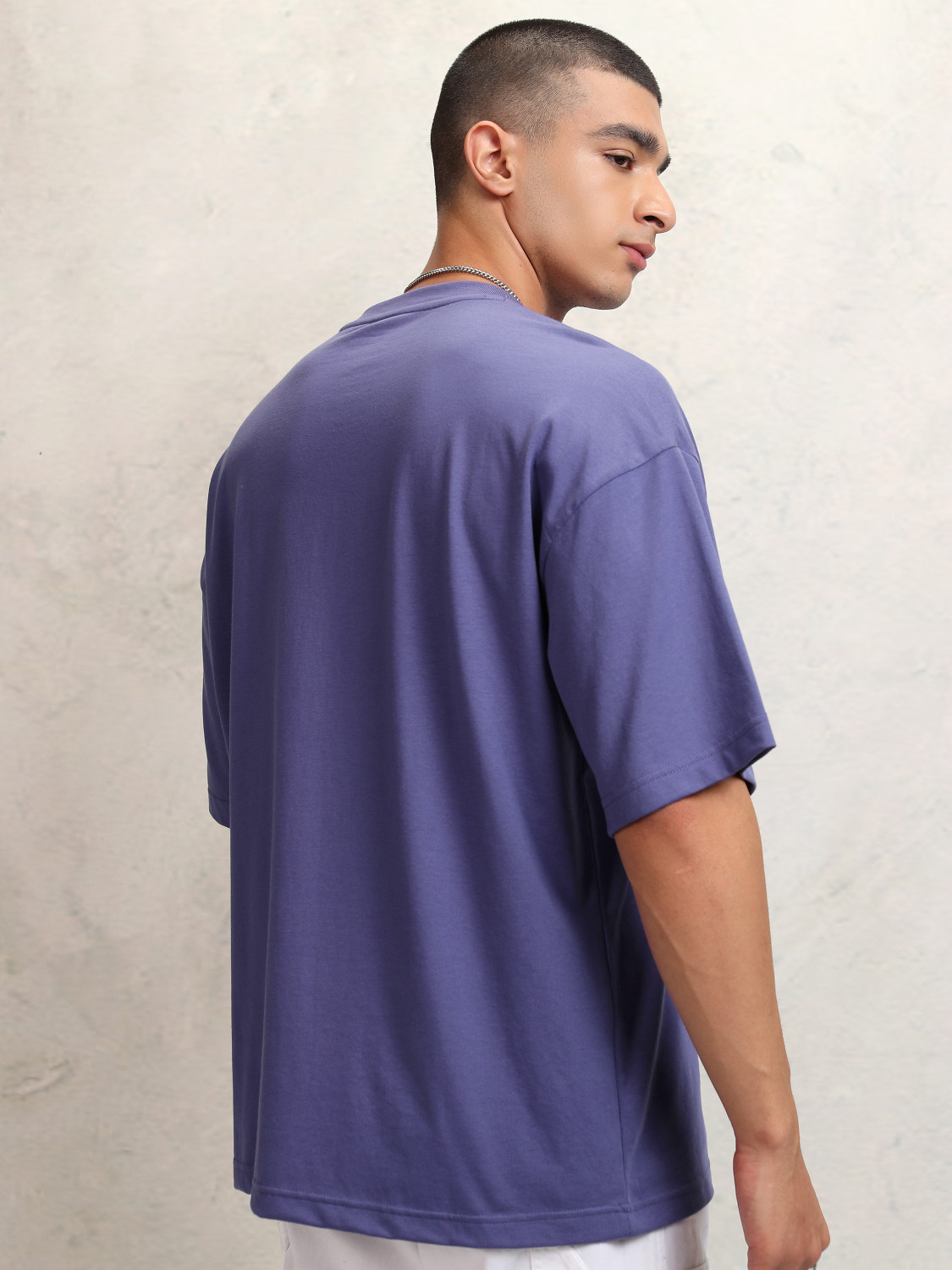 Image of HIGHLANDER Printed Men Round Neck Purple T-Shirt