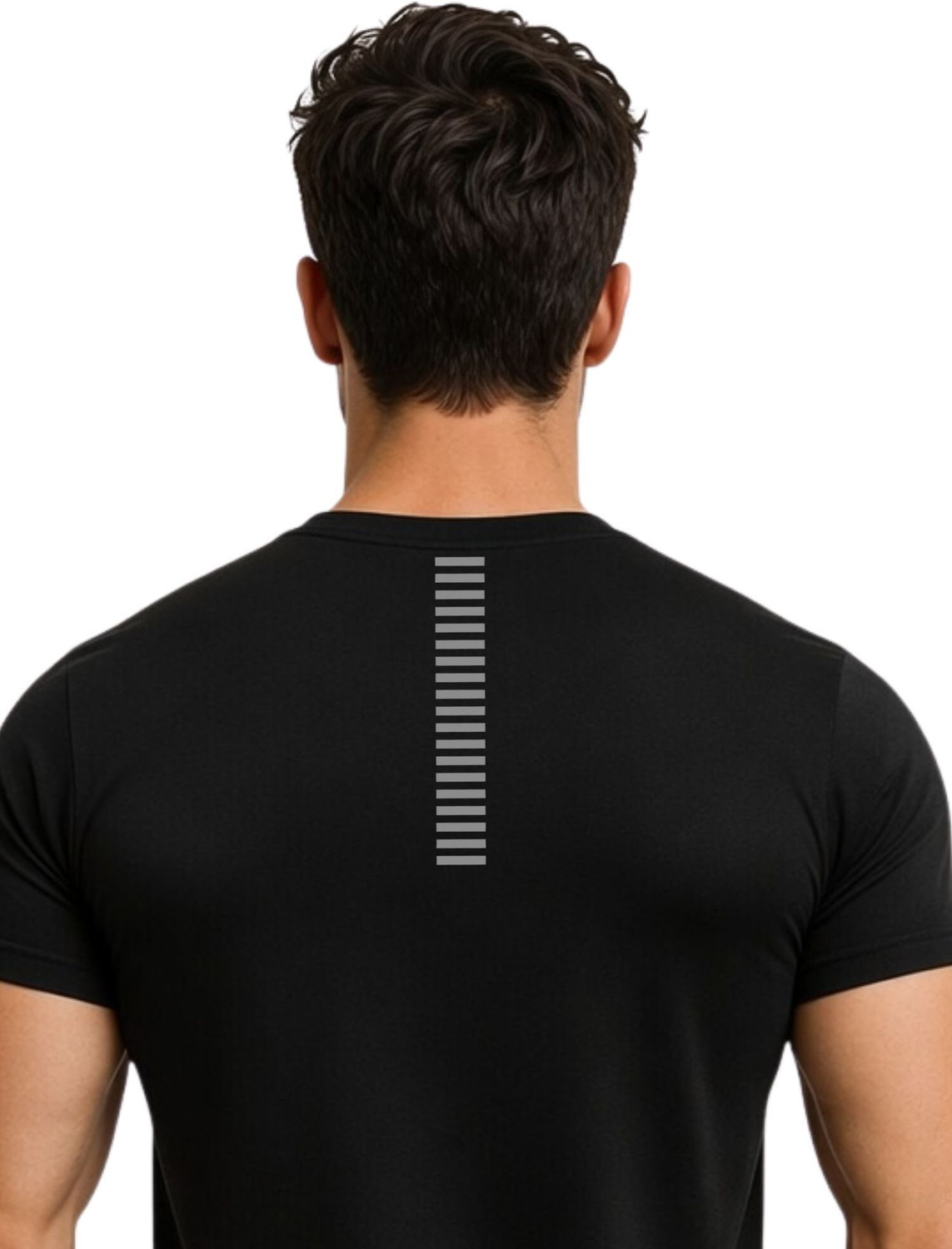 Image of 3colors Printed Men Round Neck Black T-Shirt