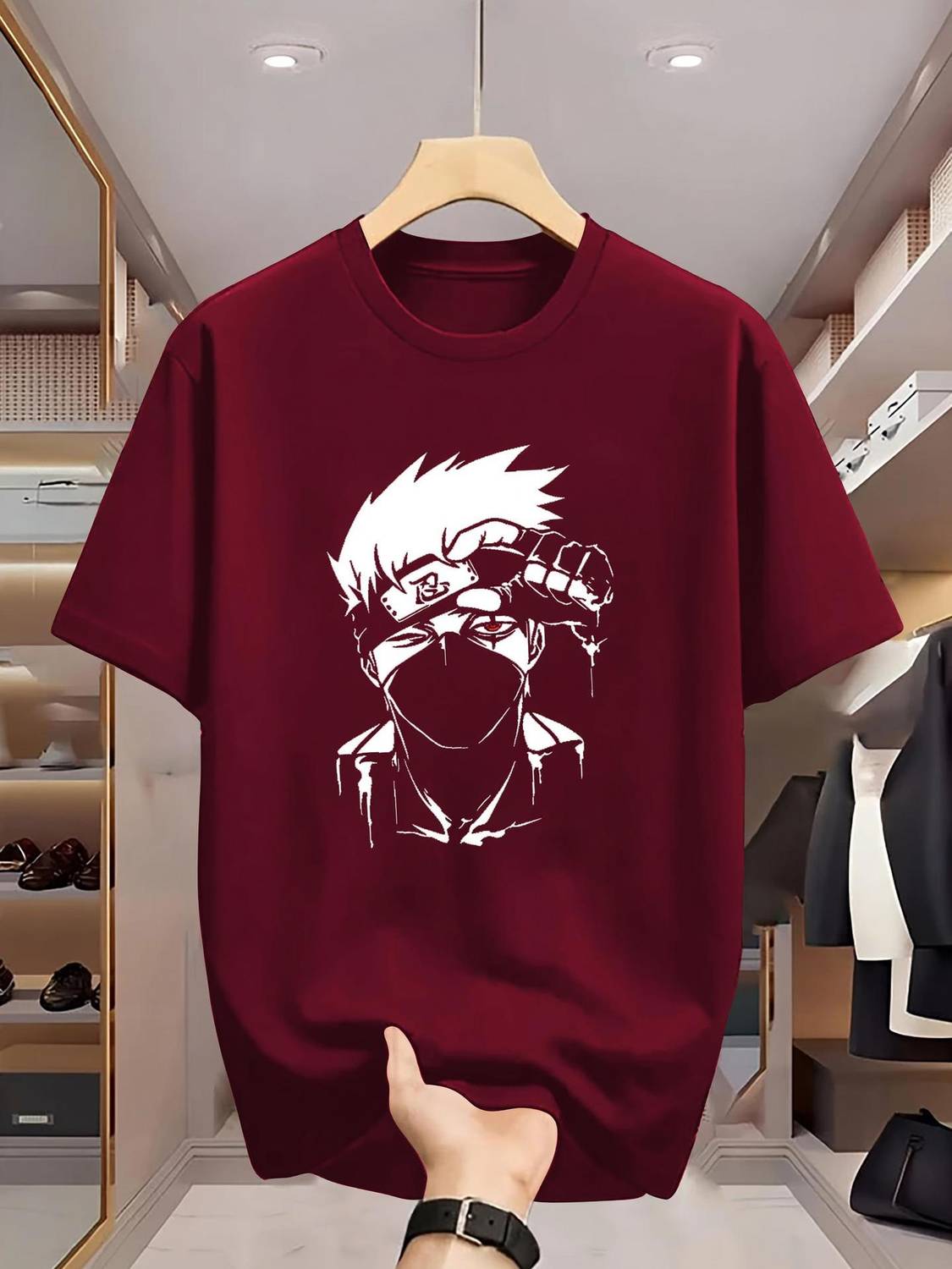 Manly Tees Printed Men Round Neck Maroon T-Shirt