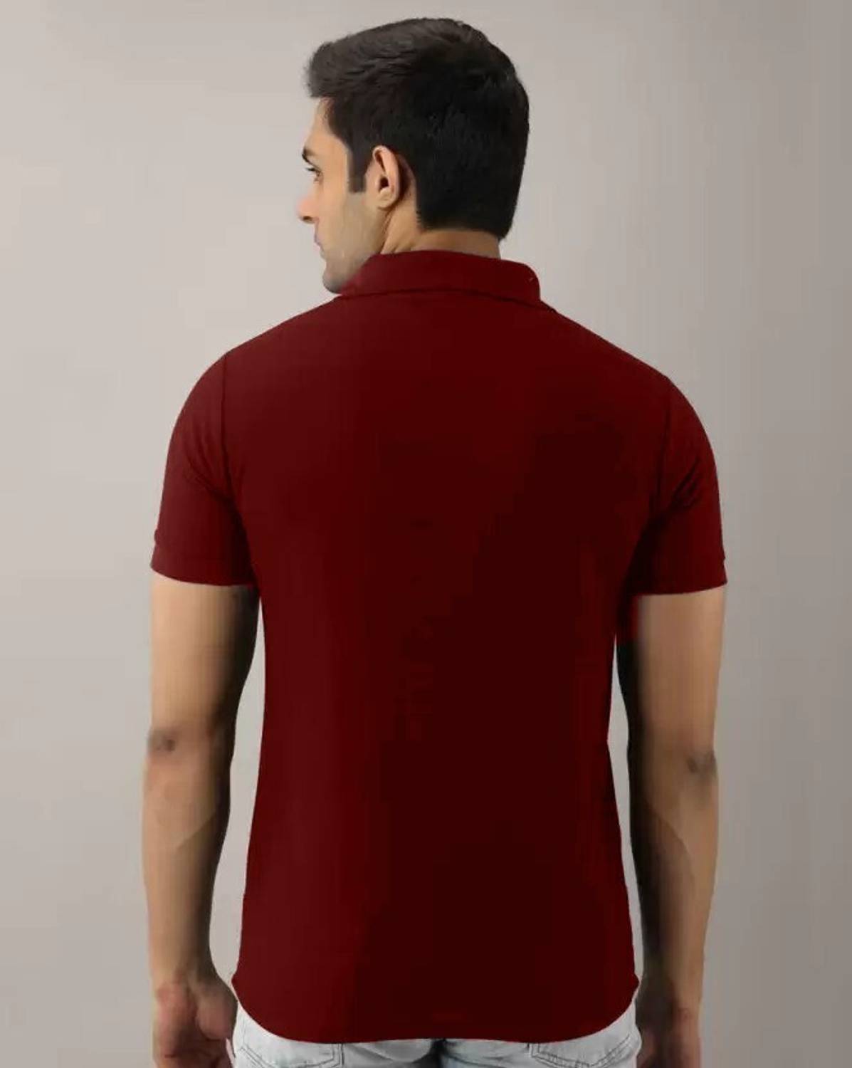 Silver Swan Maroon Polo Neck T-Shirt - Image 2