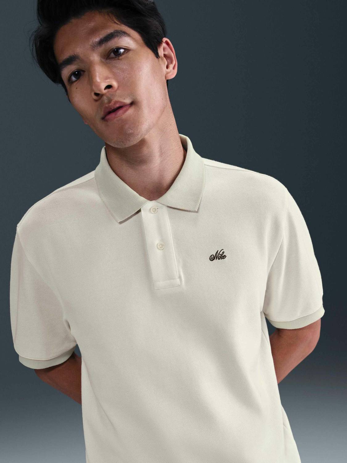 NIKE Solid Men Polo Neck White T-Shirt - Buy NIKE Solid Men Polo