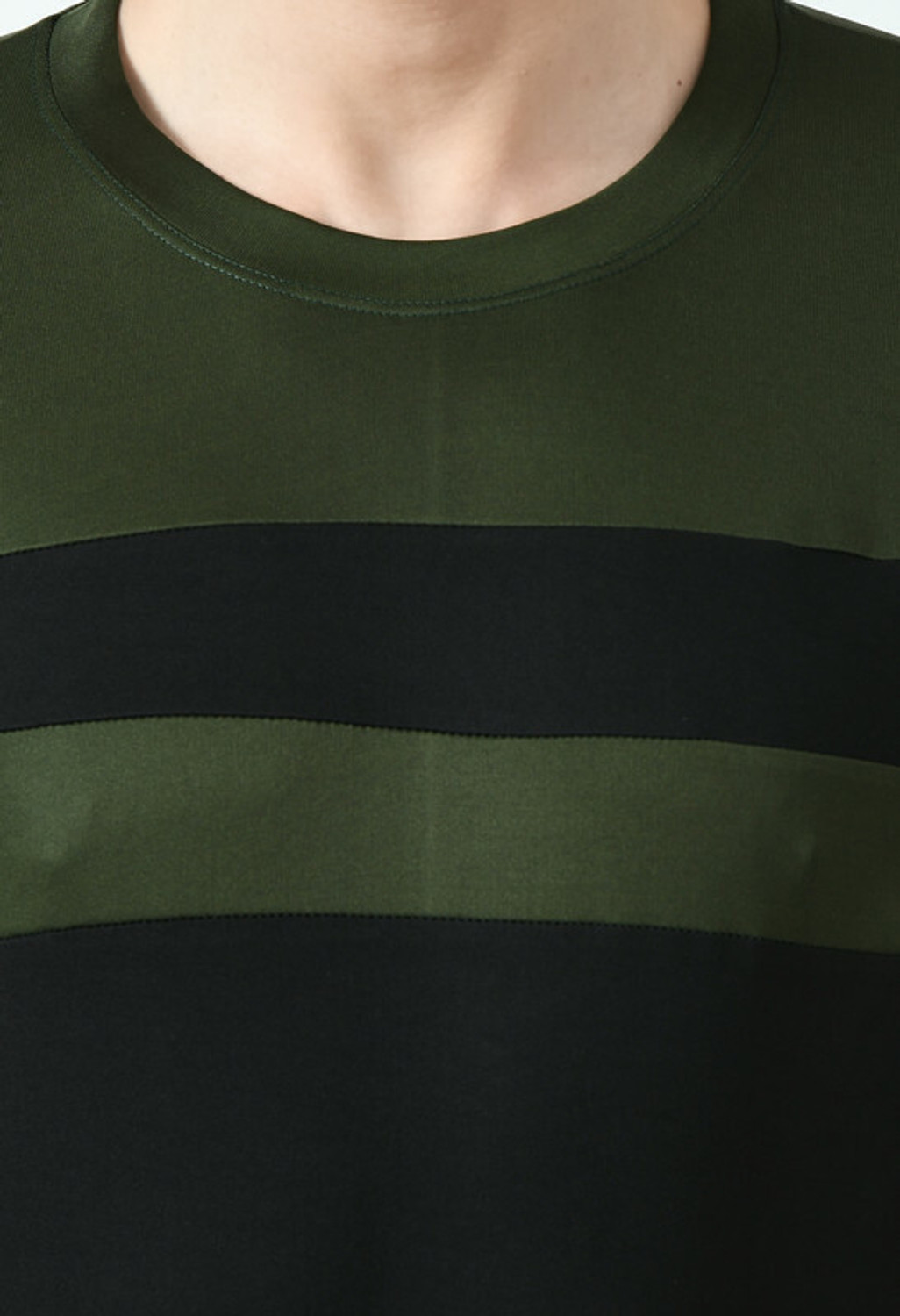 Image of Dam Colorblock Men Round Neck Multicolor T-Shirt