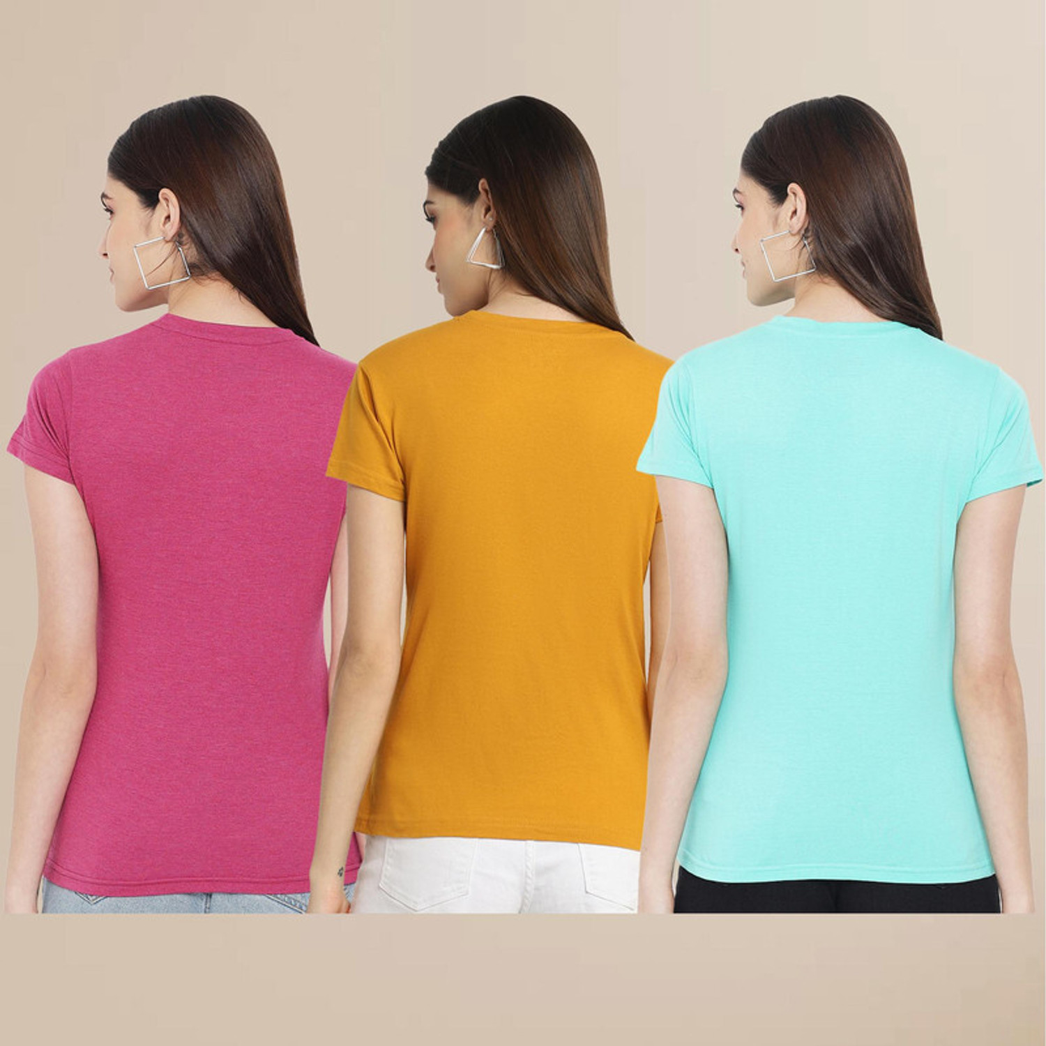 Image of METRONAUT Printed Women Round Neck Multicolor T-Shirt