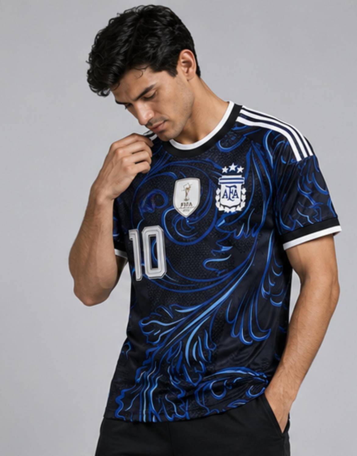 teky Blue Men Round Neck Printed T-Shirt - Image 1