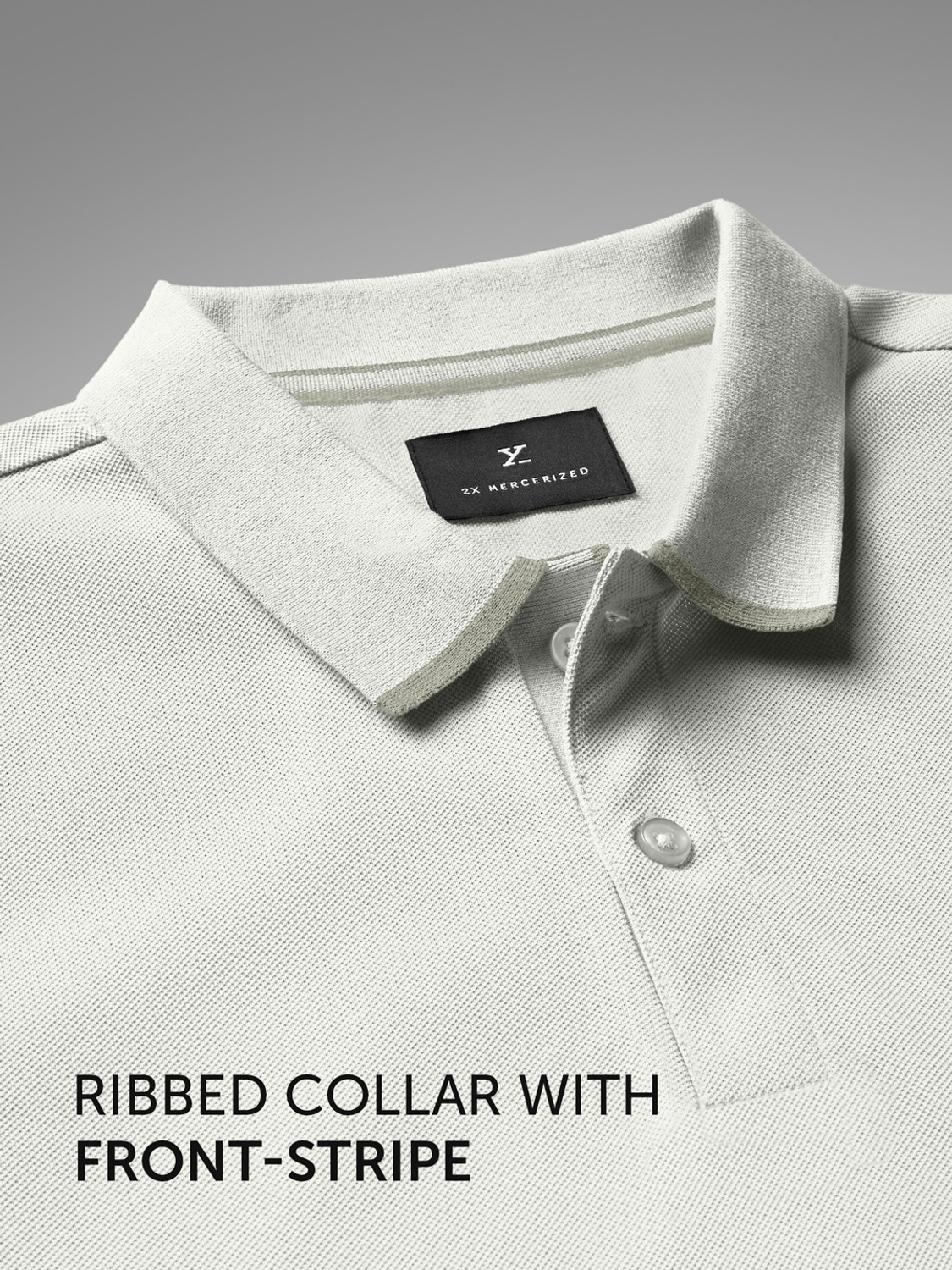 Image of XYXX Solid Men Polo Neck White T-Shirt