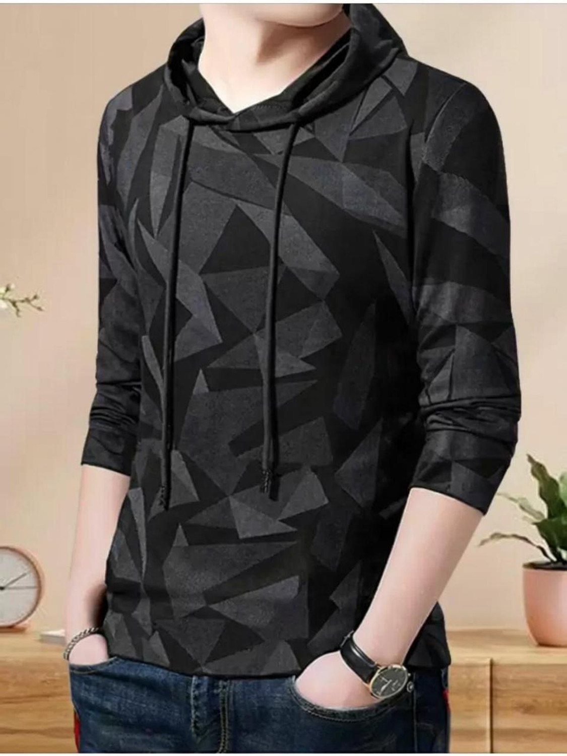 Image of Bell Paper Printed Women V Neck Grey T-Shirt