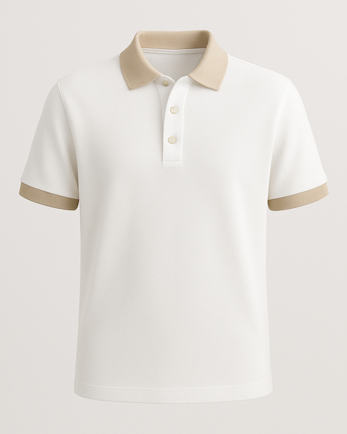 Image of Rikaro Solid Men Polo Neck White T-Shirt