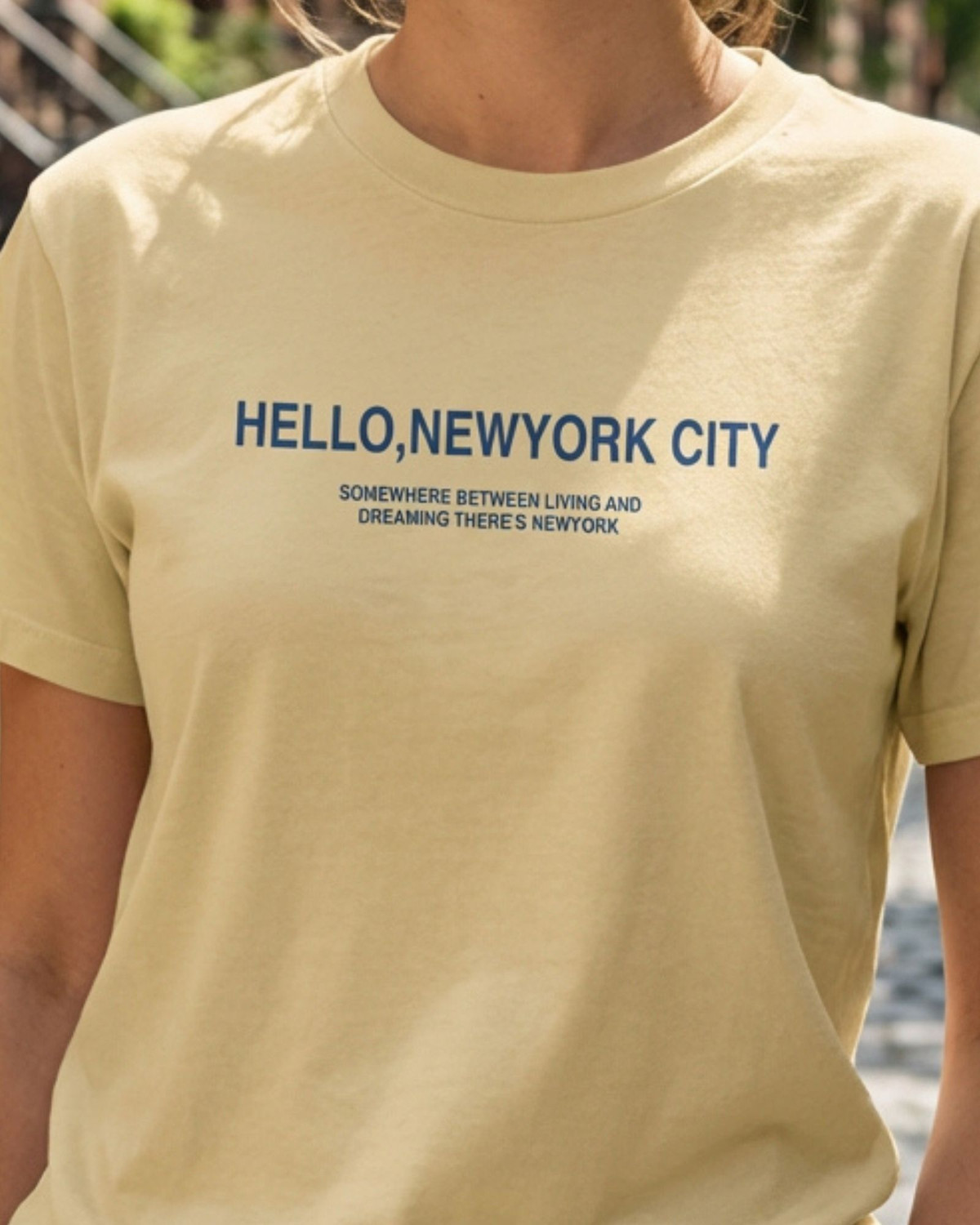 Image of FLYIND VOGUE OUTFIT Typography Women Round Neck Beige T-Shirt