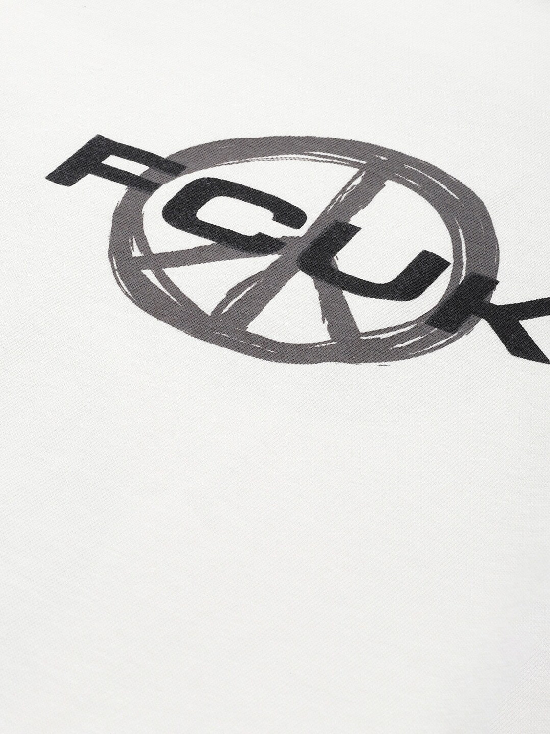 Image of FCUK Printed Men Round Neck White T-Shirt