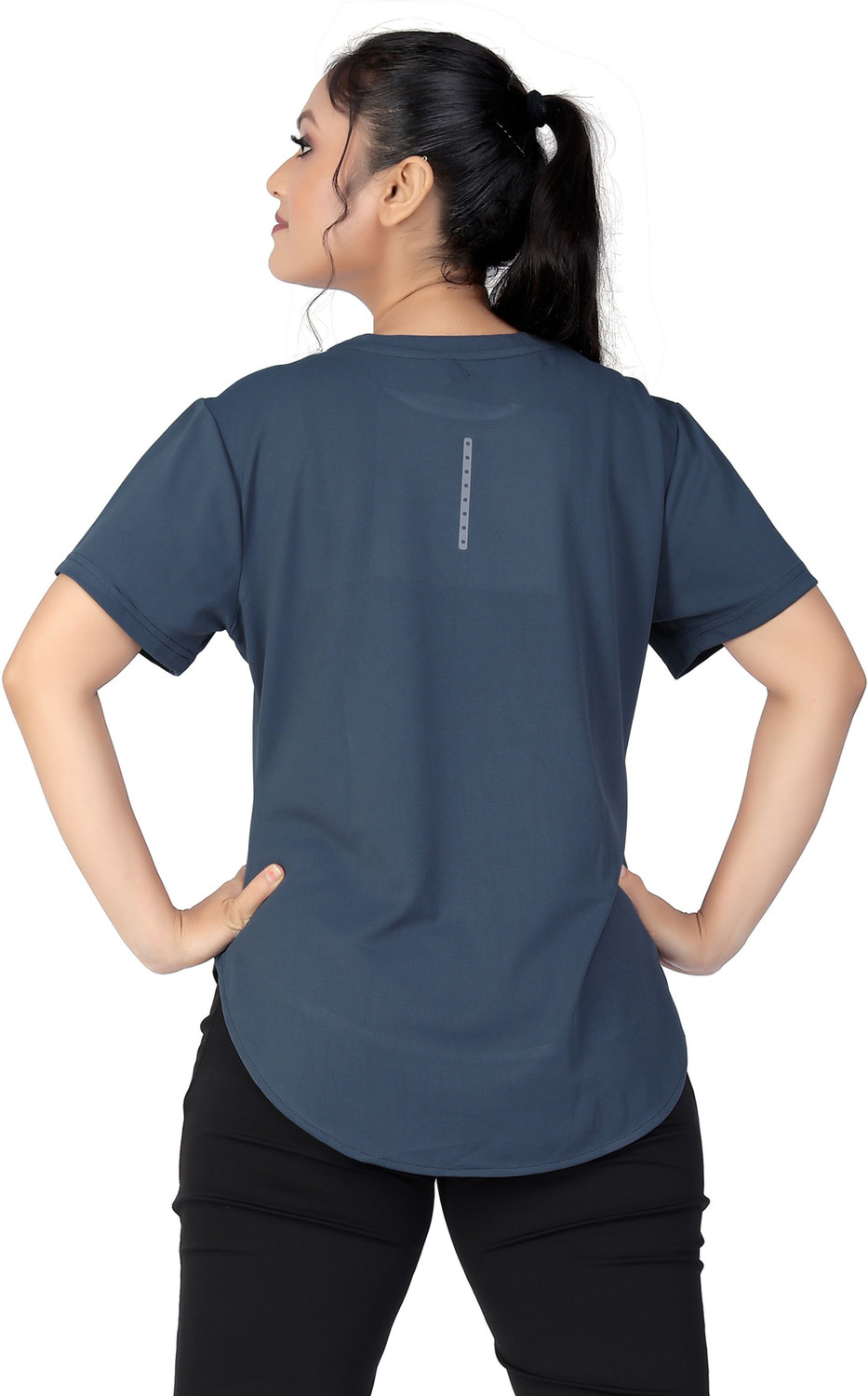 Image of MYo2 Solid Women Round Neck Multicolor T-Shirt