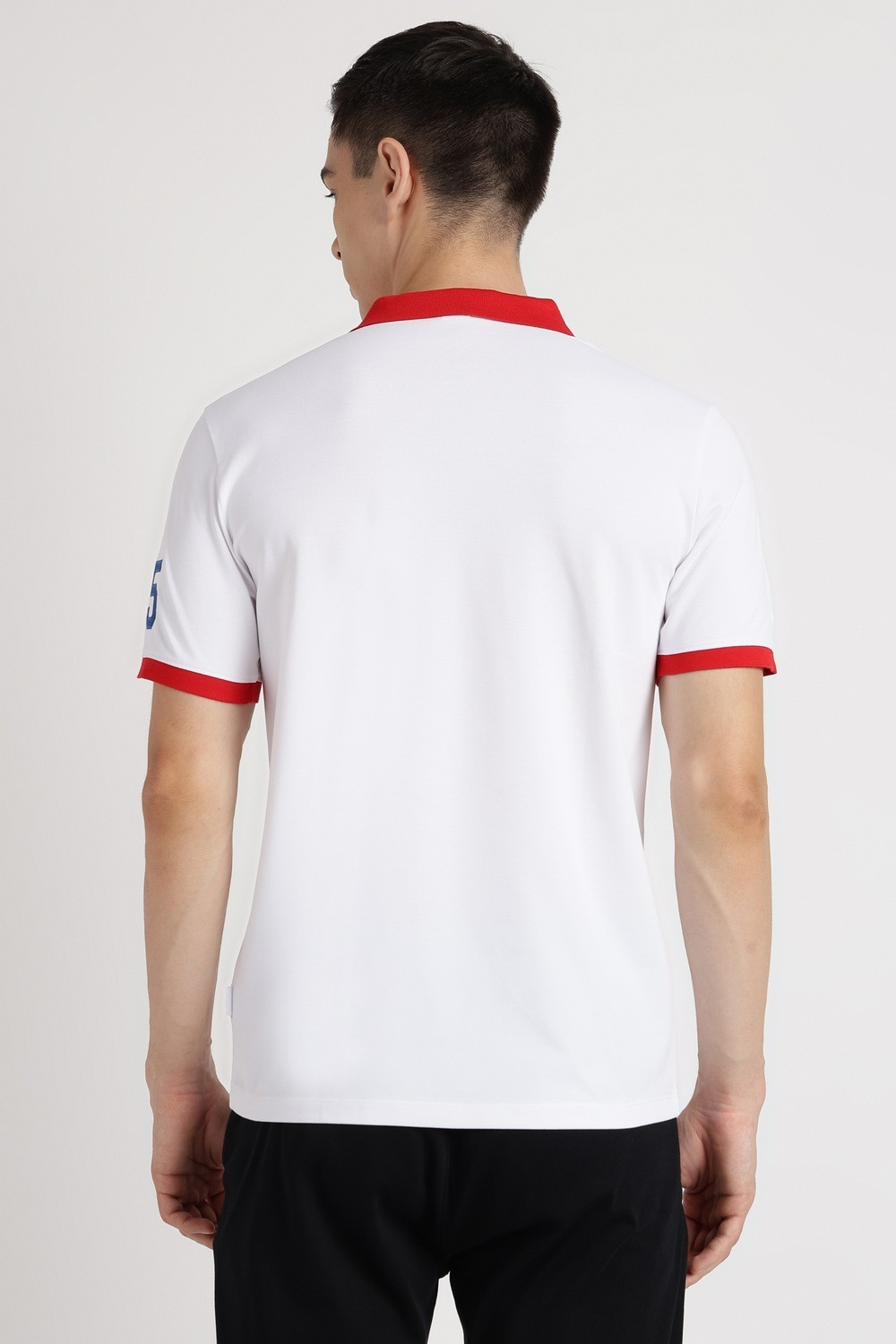 Image of REEBOK Printed Men Polo Neck White T-Shirt