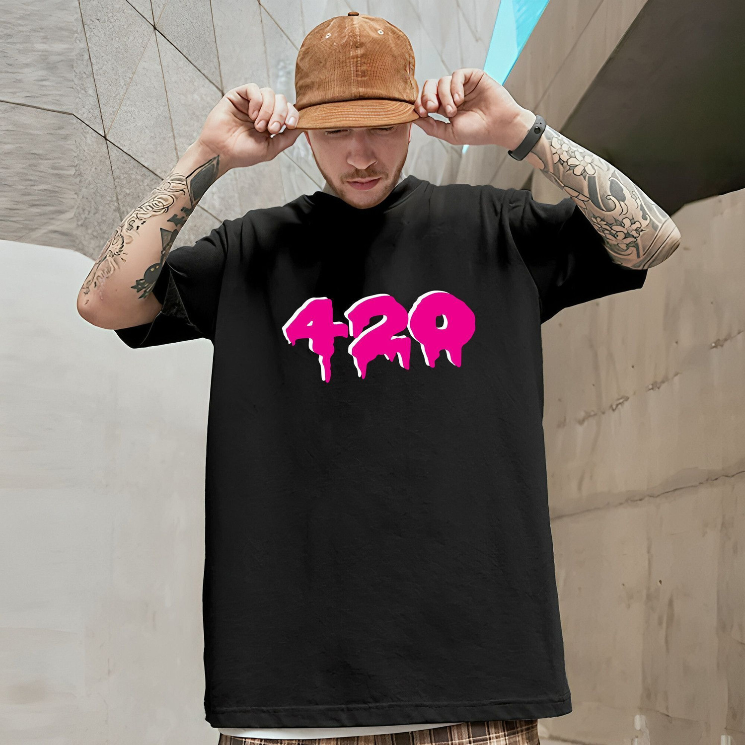 Image of Manlino Graphic Print Men Round Neck Black T-Shirt