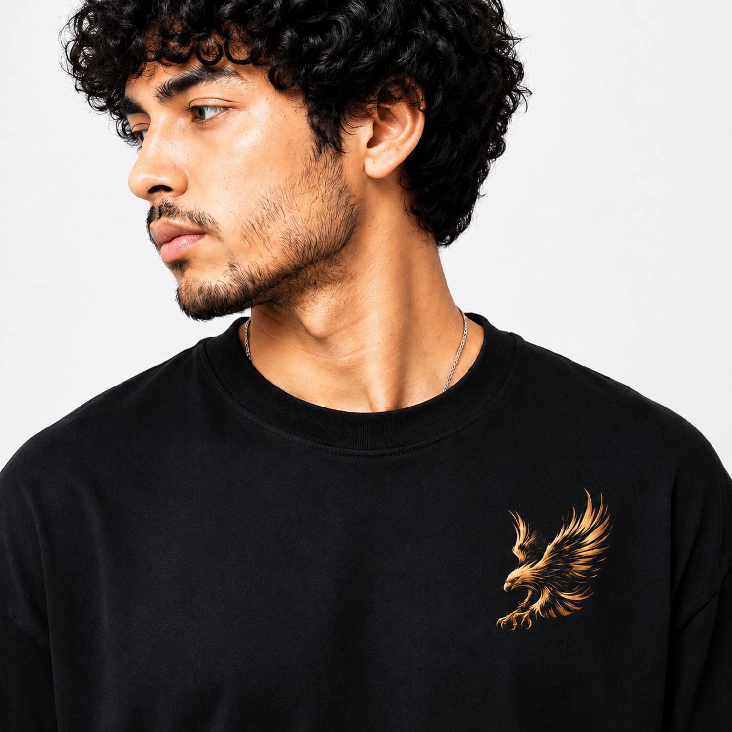 VIGON Graphic Print Men Black T-Shirt - Image 4