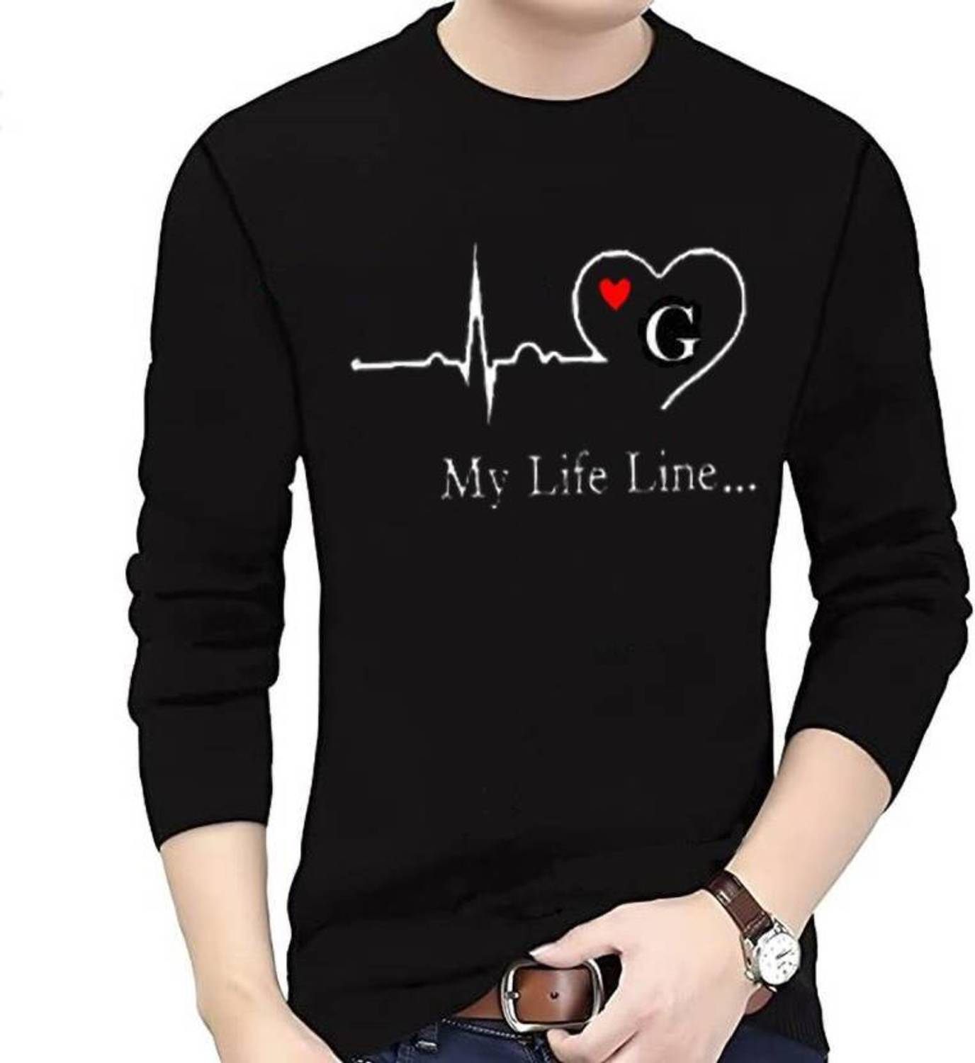 Treasurelook Printed, Typography Men Round Neck Black T-Shirt