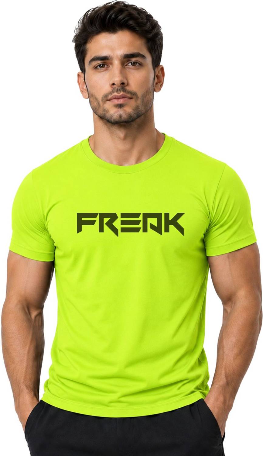 3colors Printed Men Round Neck Green T-Shirt