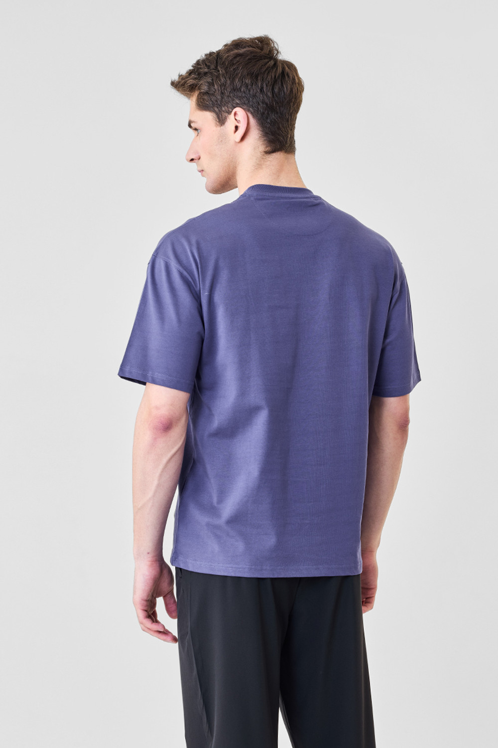 Image of Snitch Solid Men Crew Neck Light Blue T-Shirt