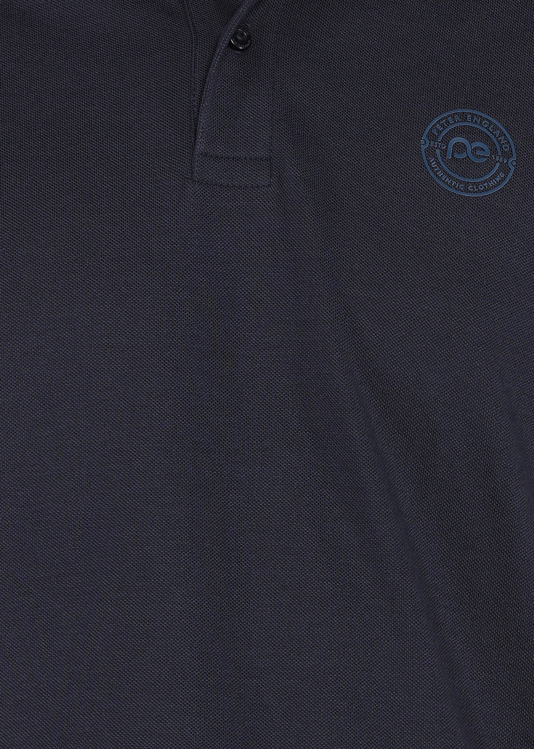 Image of PETER ENGLAND Solid Men Polo Neck Black T-Shirt