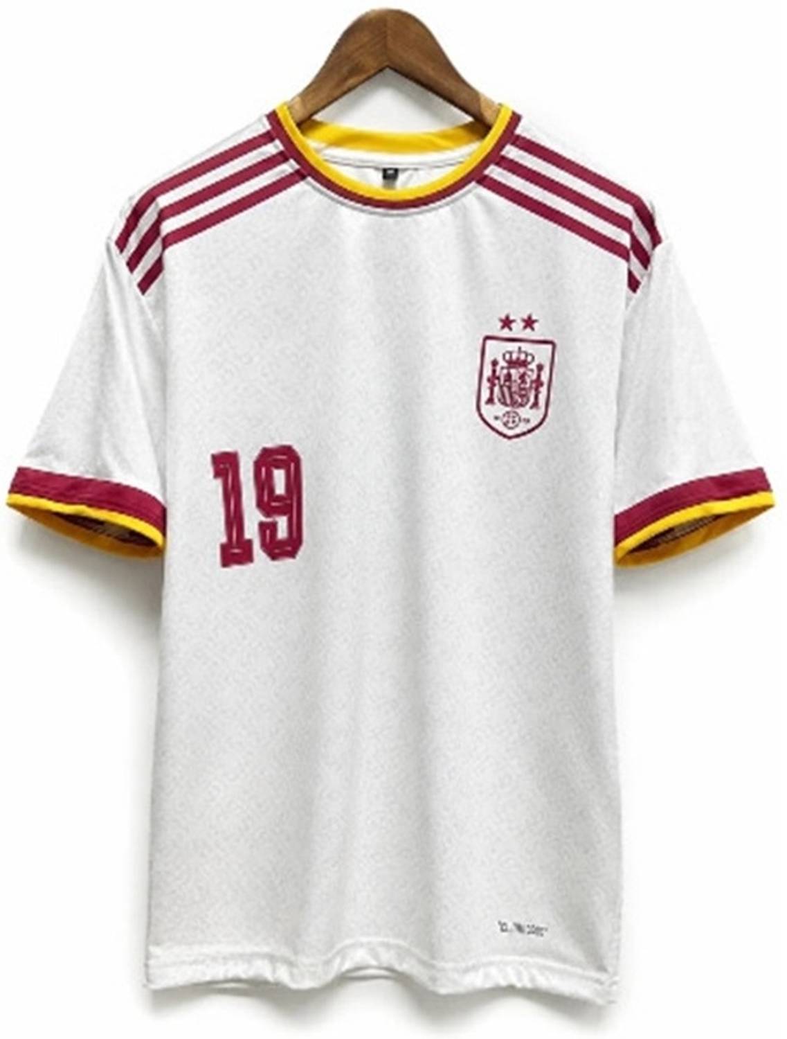 aathi Men Maroon, White T-Shirt