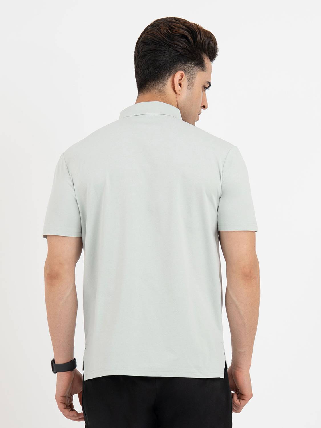 RED TAPE Men Polo Neck Light Green T-Shirt - Image 3