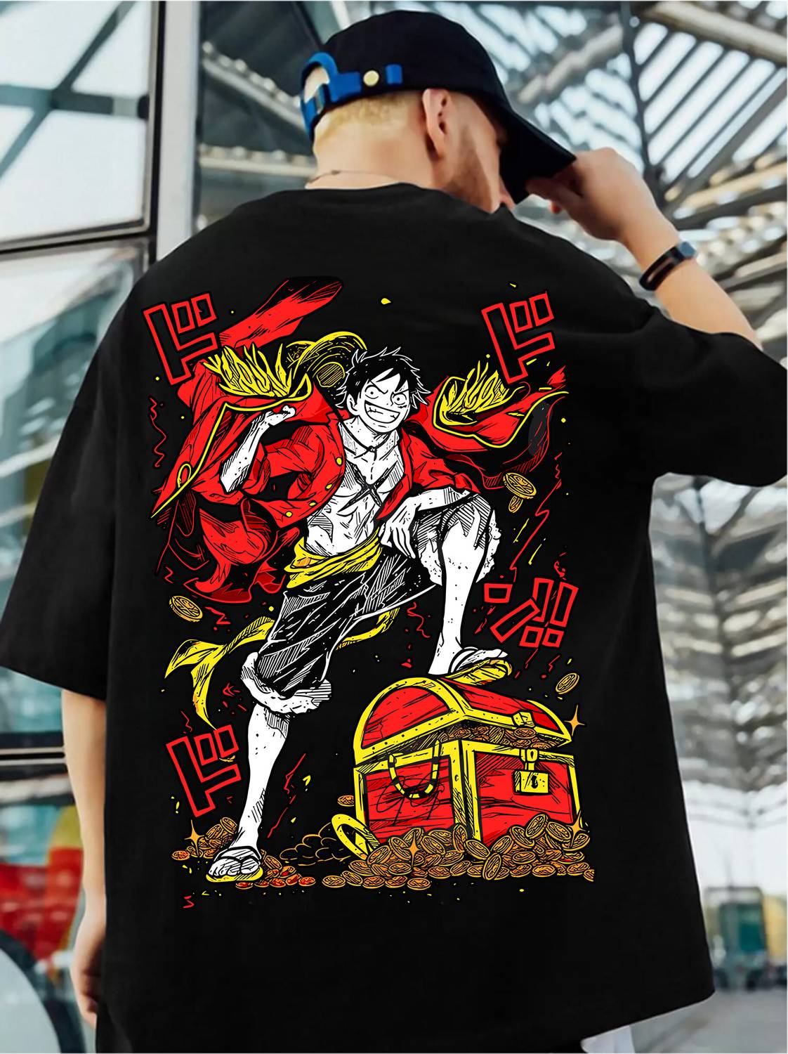 ZEN1FASHION Men Printed Round Neck Pure Cotton Black T-Shirt
